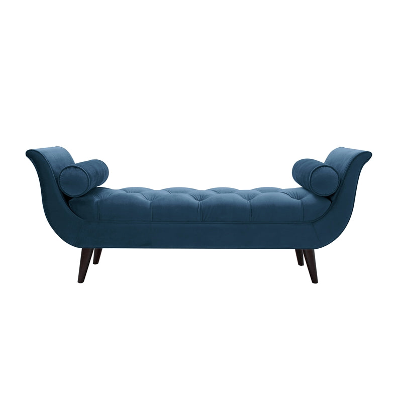 Teal Velvet Tufted Entryway Bench M73411