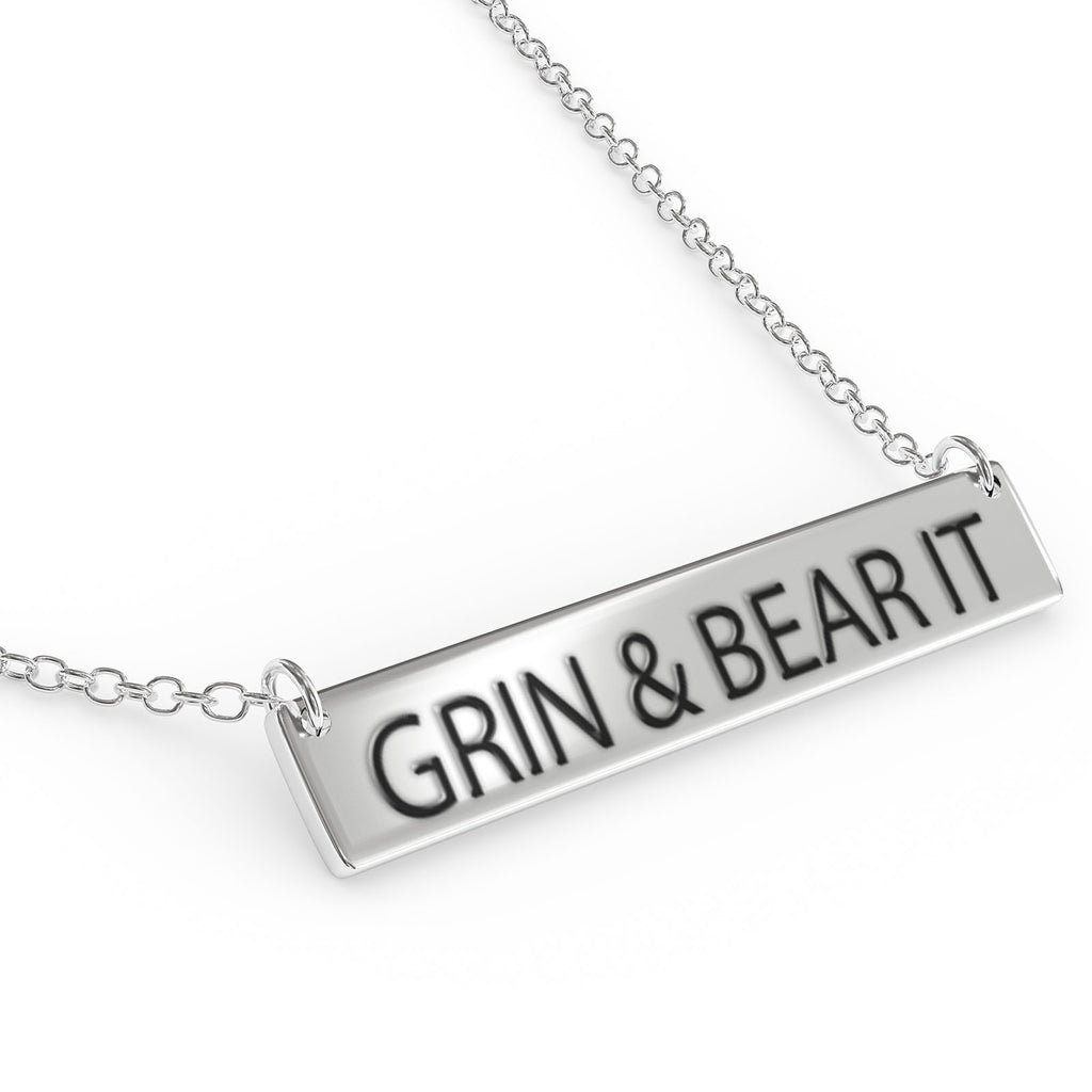 Sterling Silver Bar Pendant Necklace G514133