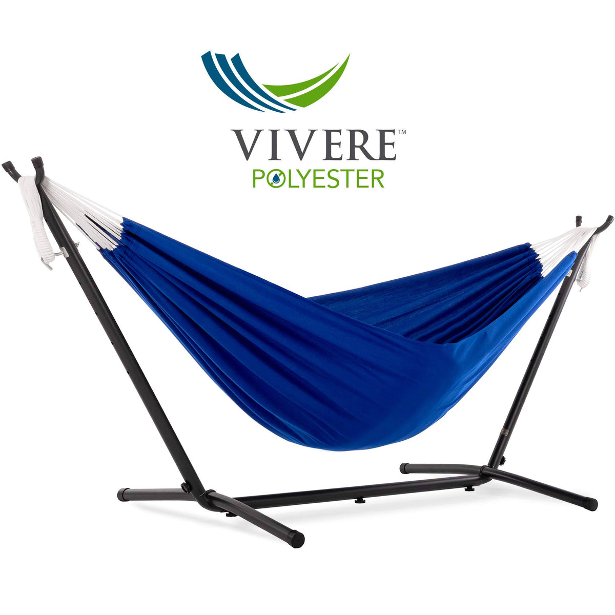 Royal Blue Polyester Hammock with Stand H6139