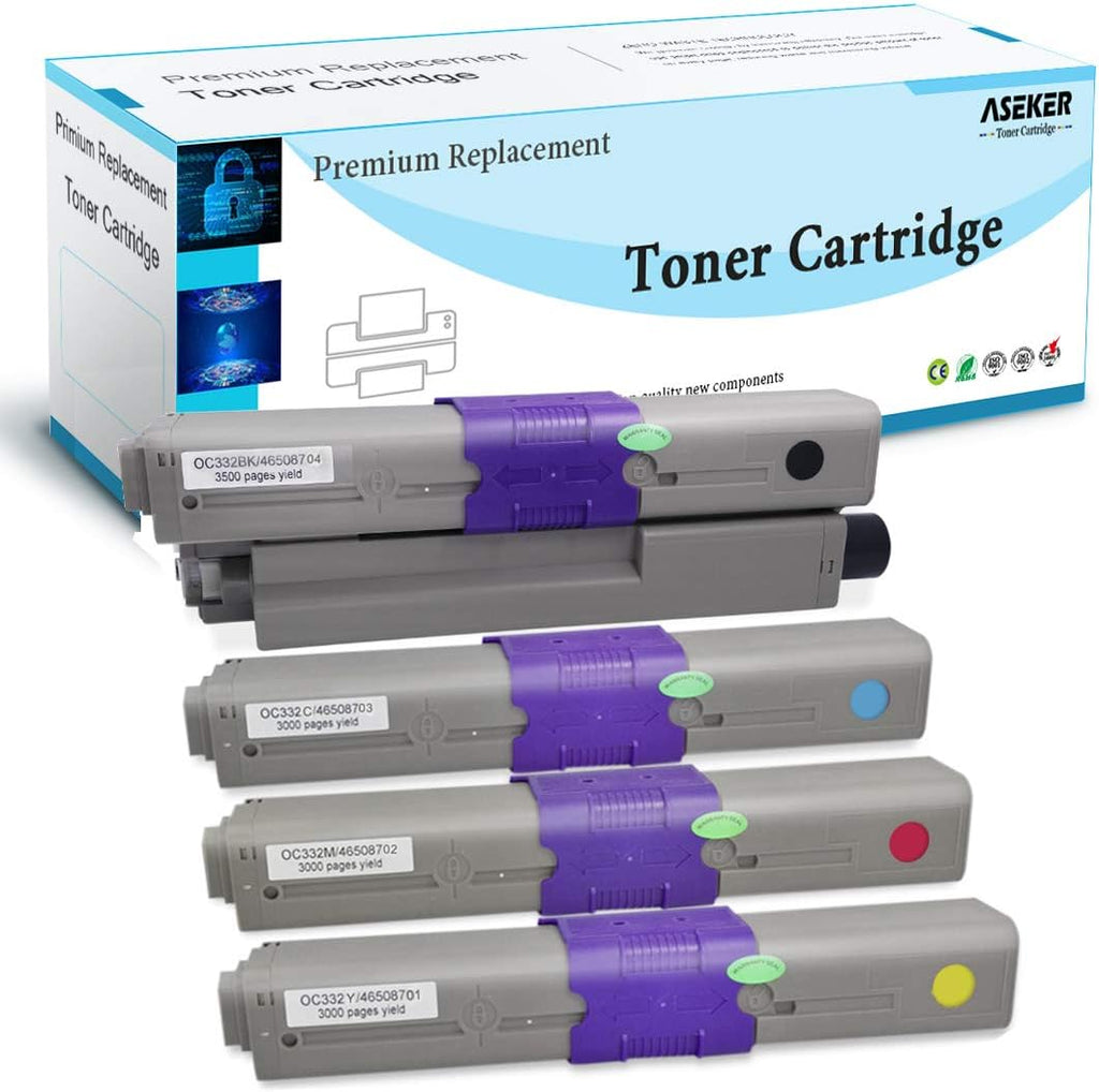 4 Pack High Yield Toner Cartridge for Oki Printers (BK/C/M/Y) P562