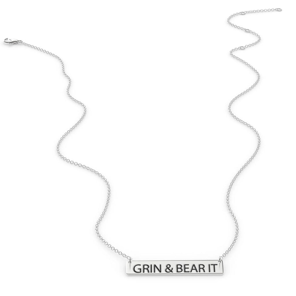 Sterling Silver Bar Pendant Necklace G514133