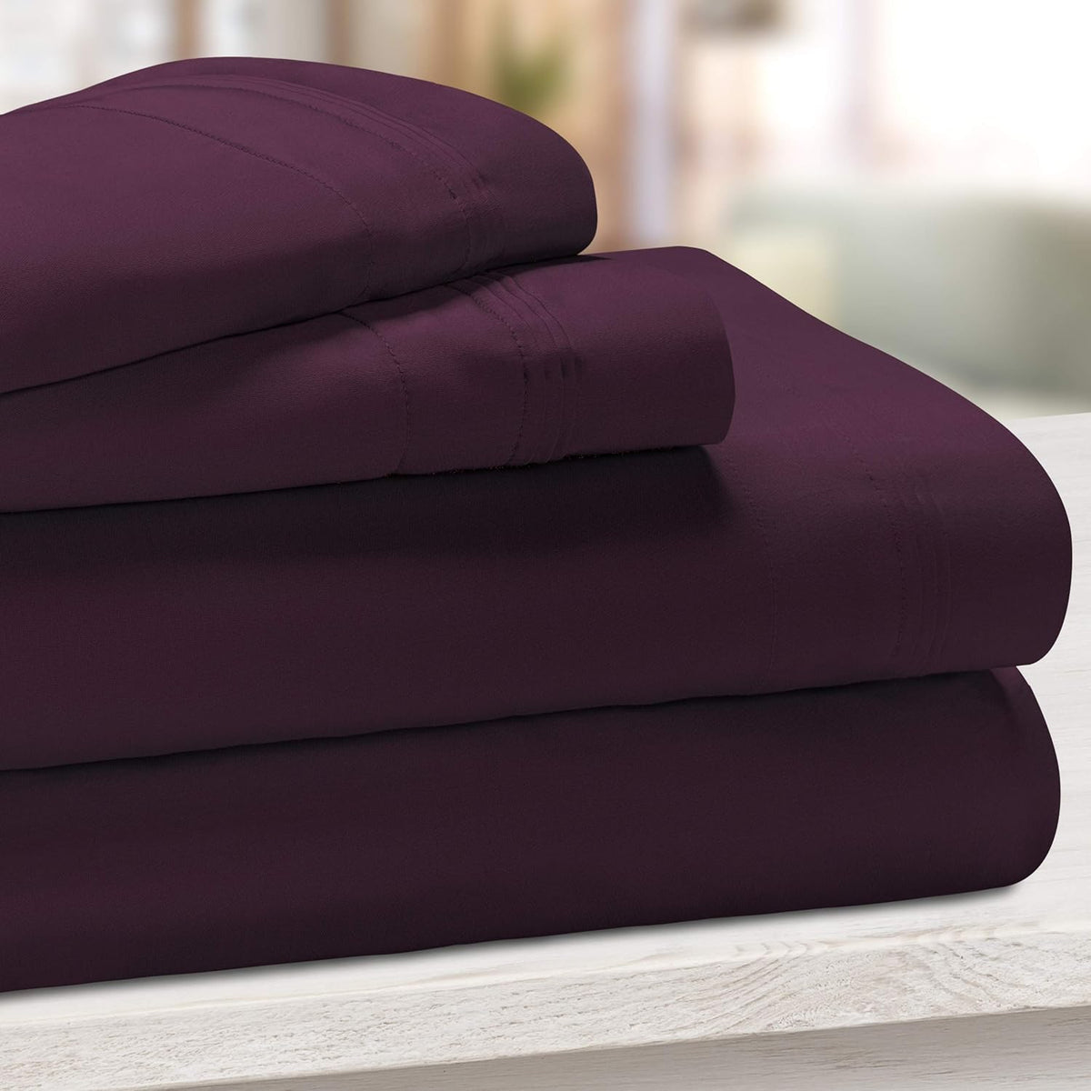 Teal 4-Piece Deep Pocket Sheet Set W36553