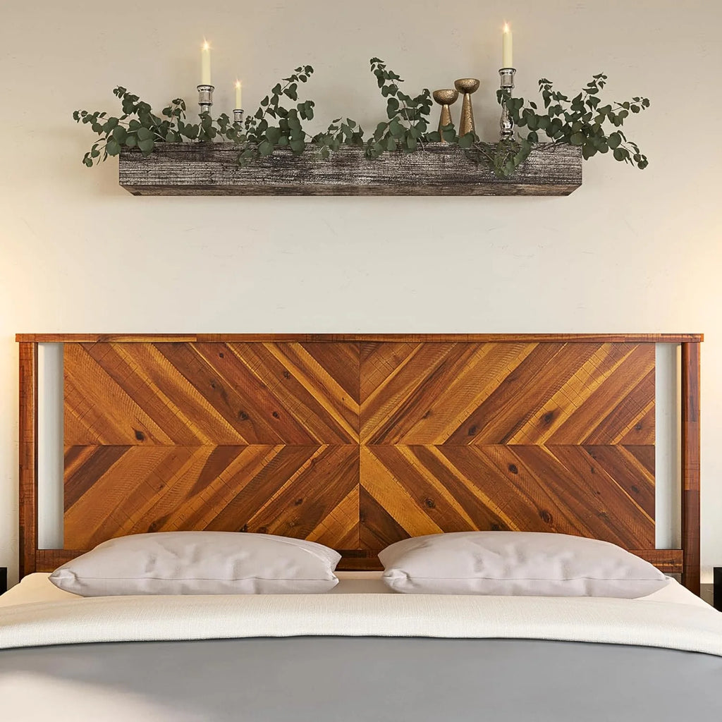 King Solid Acacia Wood Headboard Z728