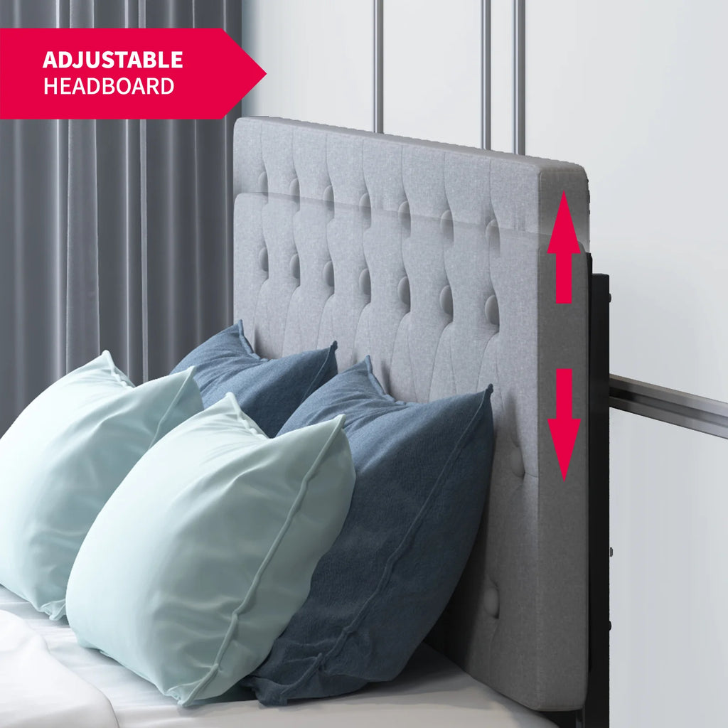 Full Size Bed Frame with 4 Storage Drawers D3856