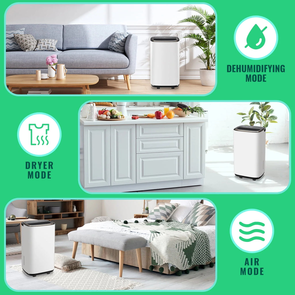 30 Pints Portable Dehumidifier with Auto & Manual Drainage Z20862
