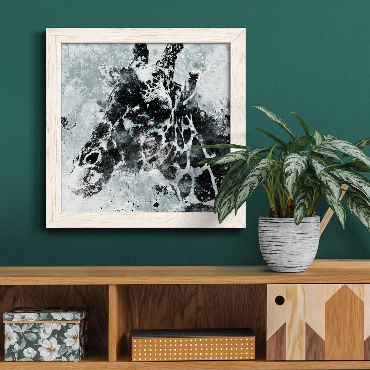 White Framed Canvas 24x24 A3480