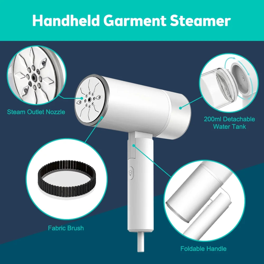 1200W Handheld Fabric Steamer, 200ml, Foldable Q54628