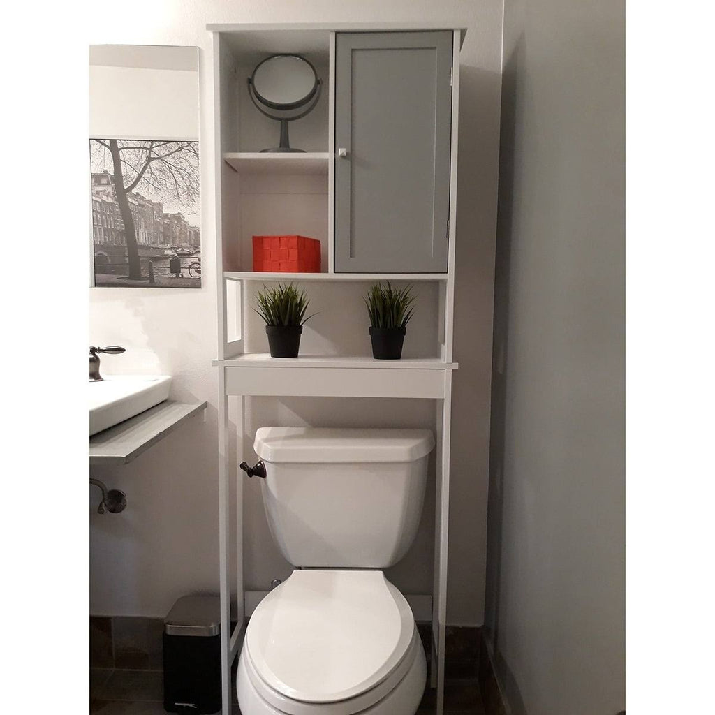 Lacquered White Over The Toilet Cabinet M912