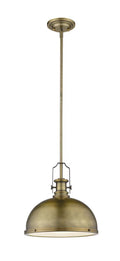 1 Light Pendant 13.25 inches Wide 13 inches High Heritage Brass Finish F2277