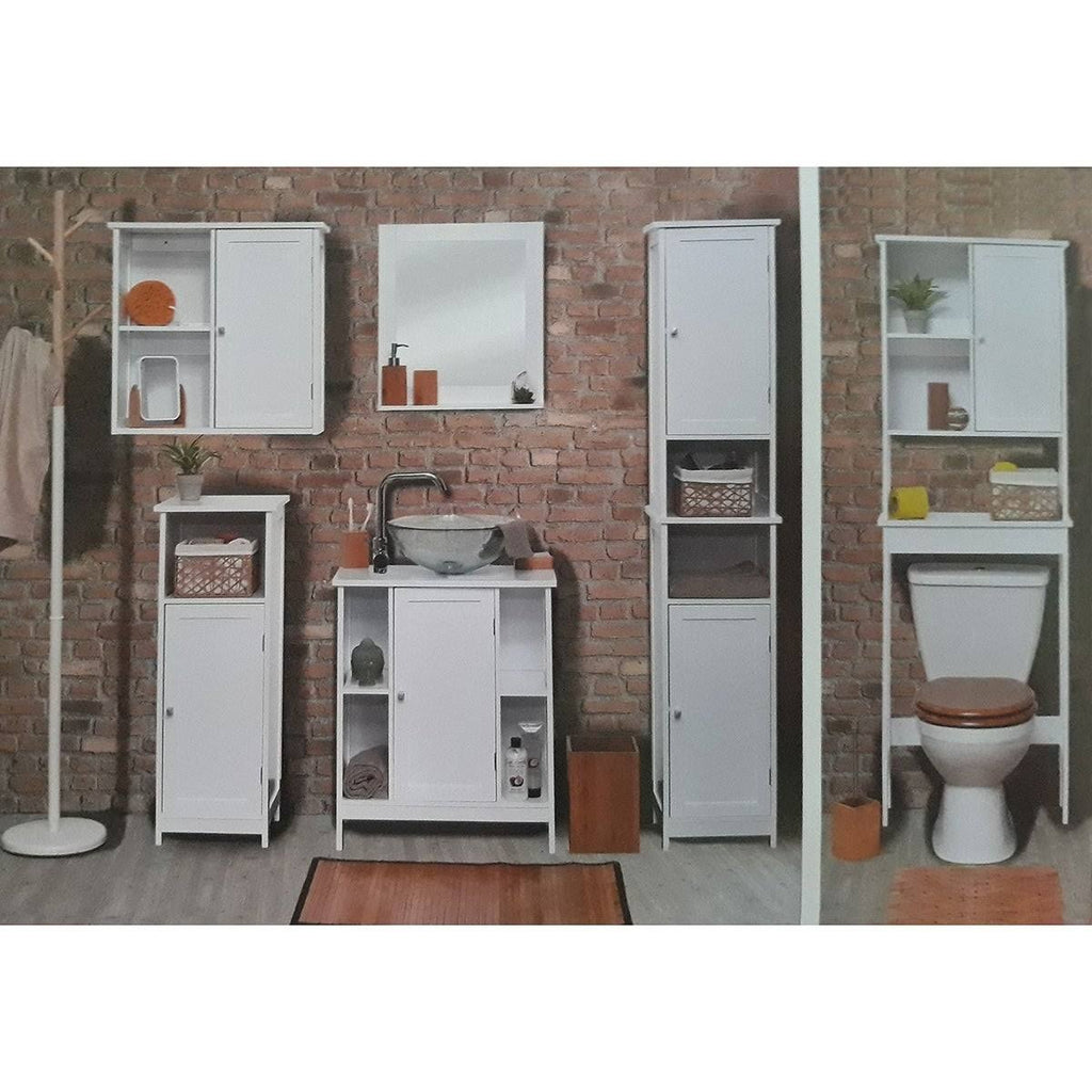 Lacquered White Over The Toilet Cabinet M912