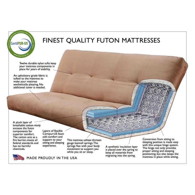 Brown Rustic Walnut Finish Mattress A1812
