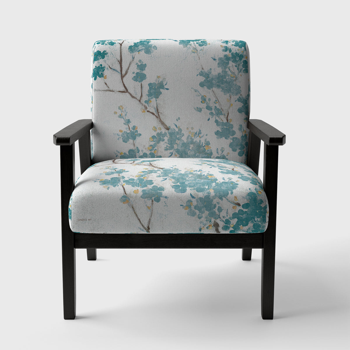 Teal Upholstered Traditional Accent Chair B86139