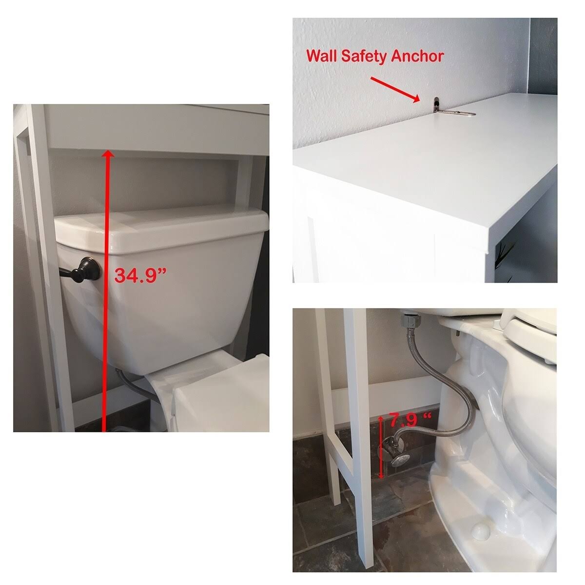 Lacquered White Over The Toilet Cabinet M912