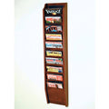 10 Pocket Magazine Rack Black Mahogany Z1554