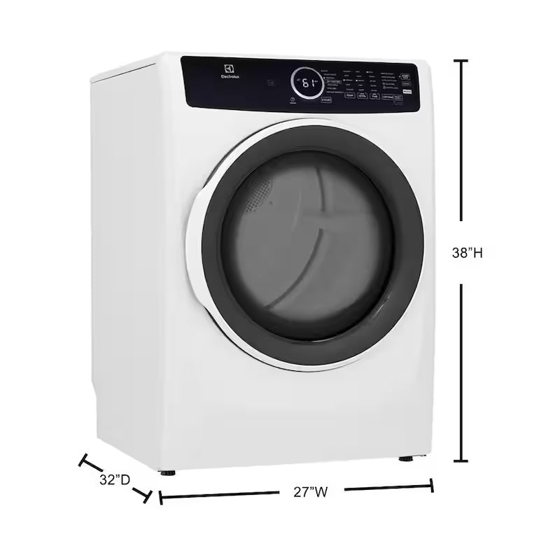 Front Load Gas Dryer in White P3878