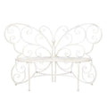 White Butterfly Garden Bench O831230