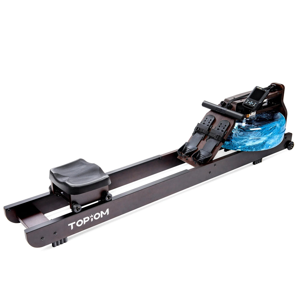 Water Rowing Machine with Performance Monitor Bluetooth 400 lbs Max Load P586