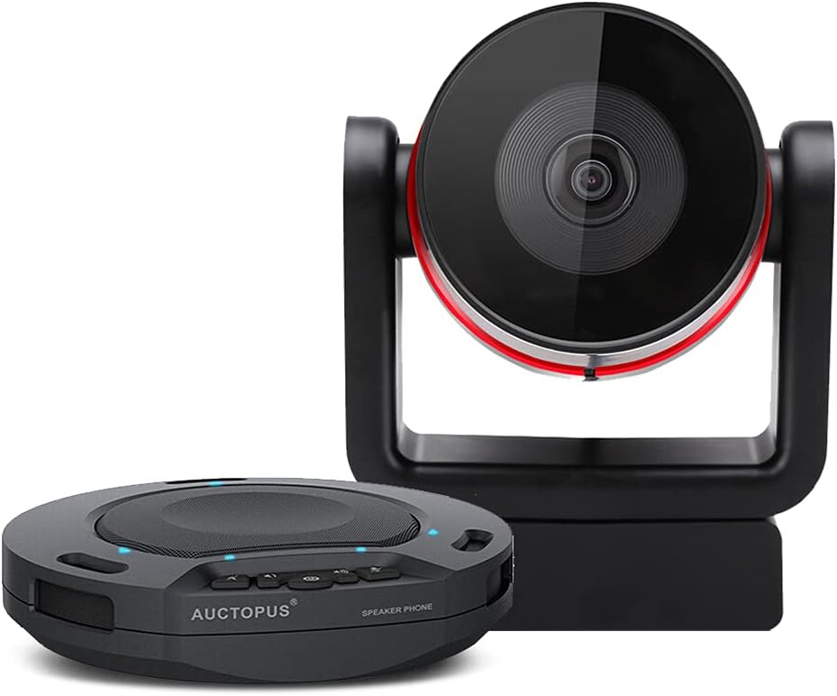 Video Conferencing System Bundle HD1080P PTZ Camera and Wireless Bluetooth USB Microphone and Speaker J6902