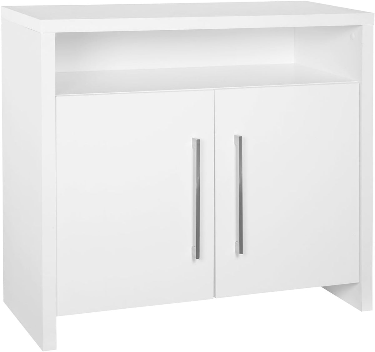 White 2-Door Storage Cabinet with Shelf B858194