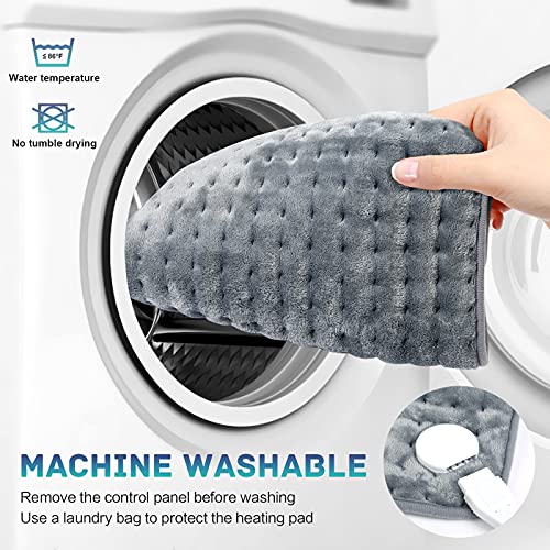 Heating Pad, Machine Washable (18"x 33" Grey) V14674