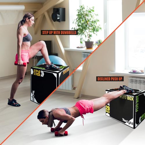 3-in-1 Soft Plyo Box Wooden Core Non-Slip Plyometric Jump Box F888