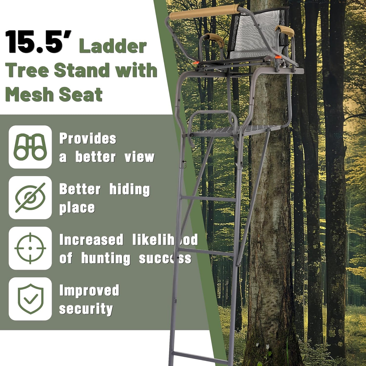 15.5' Steel Ladder Tree Stand N7397