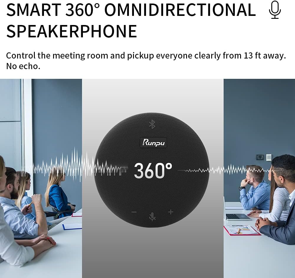 Video Conferencing System Bundle HD1080P PTZ Camera and Wireless Bluetooth USB Microphone and Speaker J6902