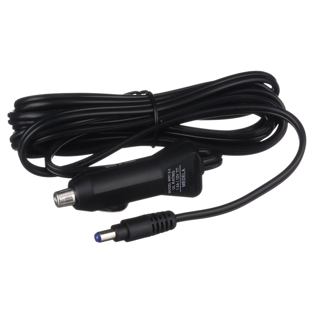 Breast Pump Vehicle Power Adapter, 12 Volt, Black, 8ft Cord O735