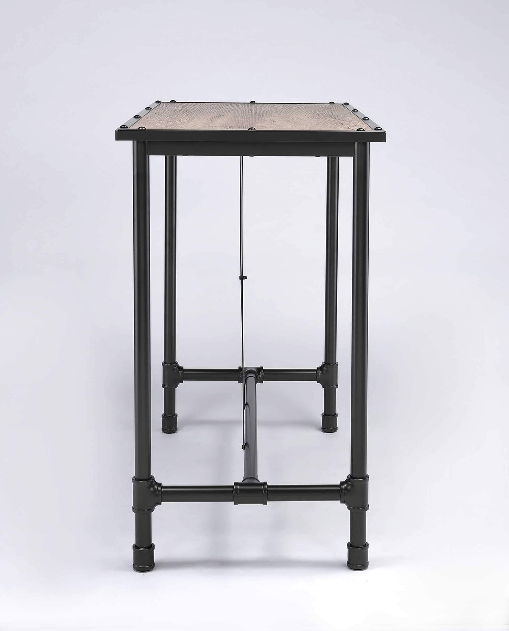 Oak and Black Bar Table A3582