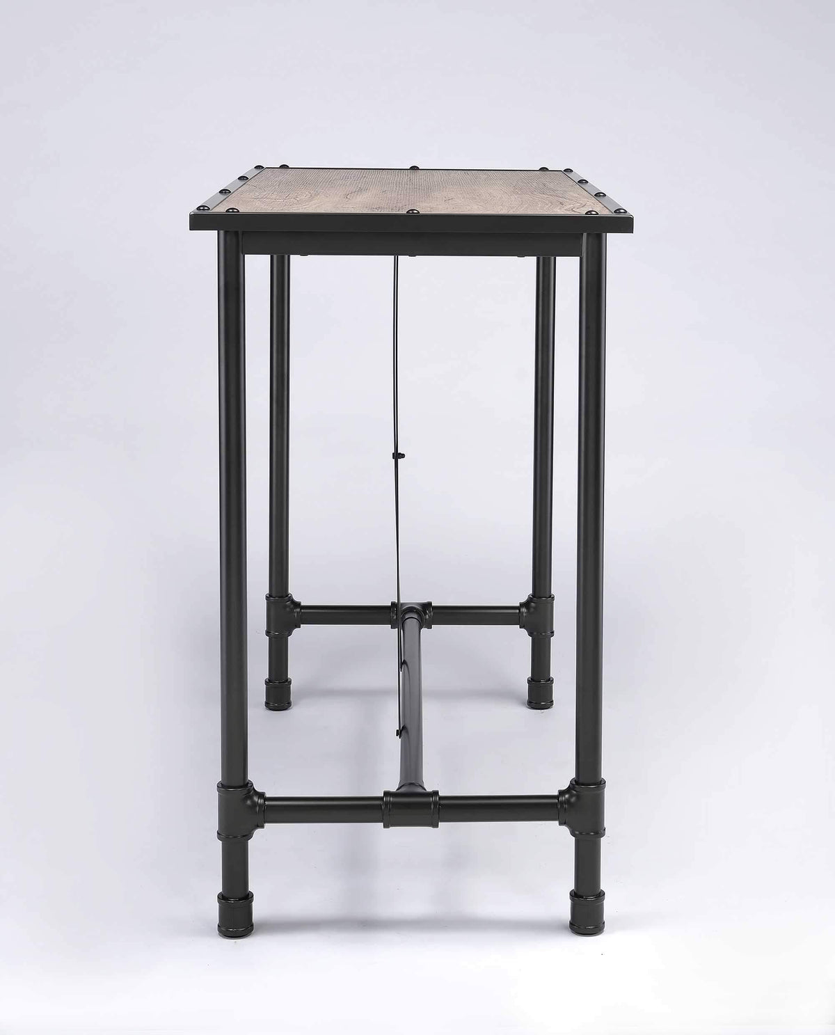 Oak and Black Bar Table A3582