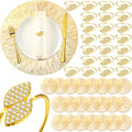 100 Set Gold 15 Inch Round Placemats and Napkin Rings Q833