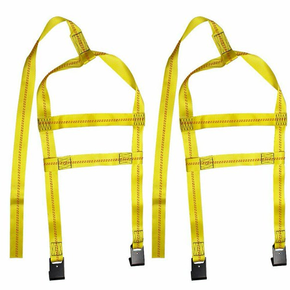 2 Pcs Car Tow Strap Dolly Basket with Flat Hooks 17"-21" Wheel Straps Auto Tire Dolly Wheel Net R9387