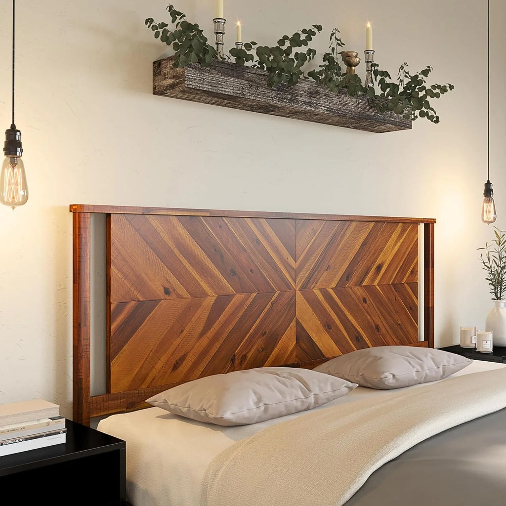 King Solid Acacia Wood Headboard Z728