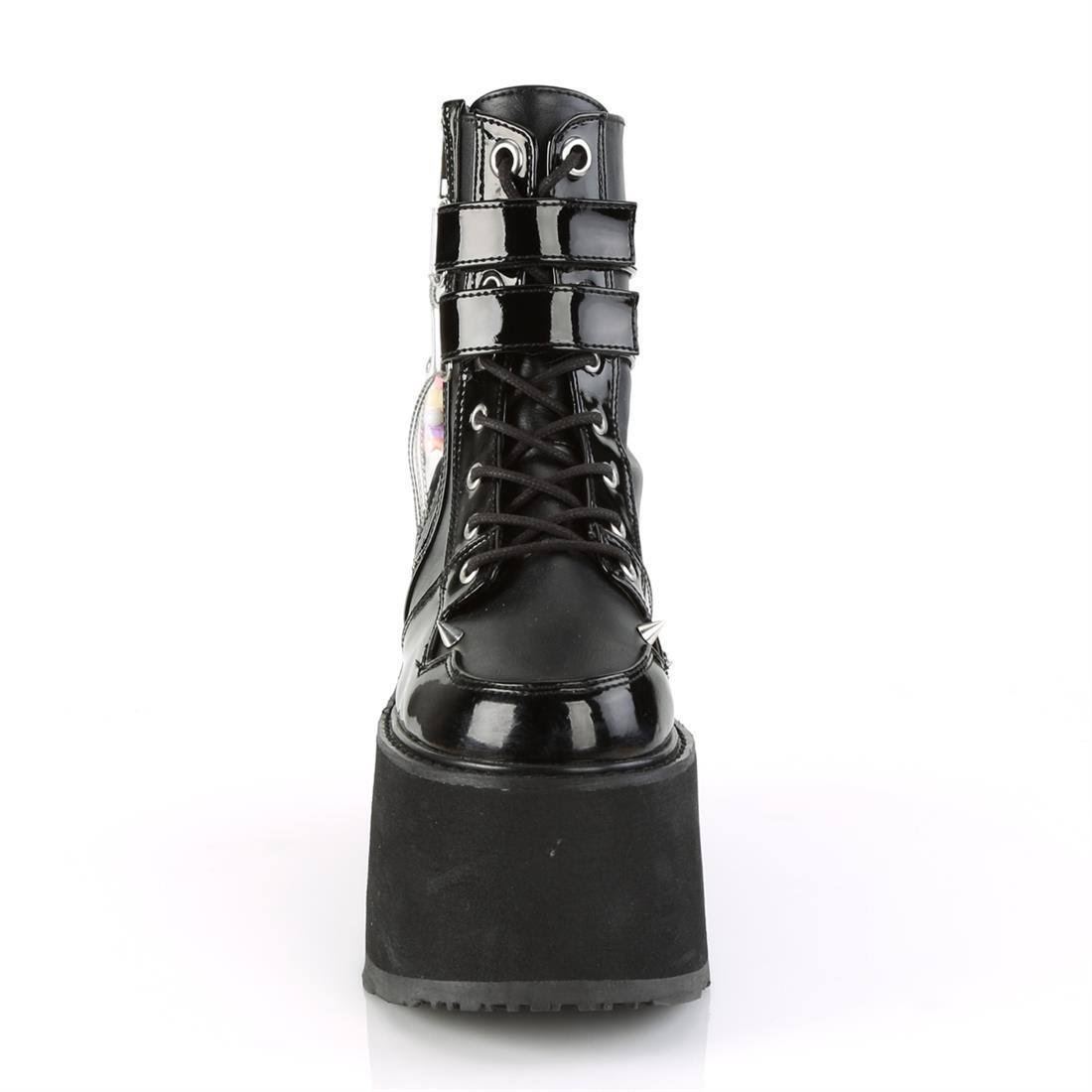 White Vegan Leather-Clear Hologram PVC Boots W1564
