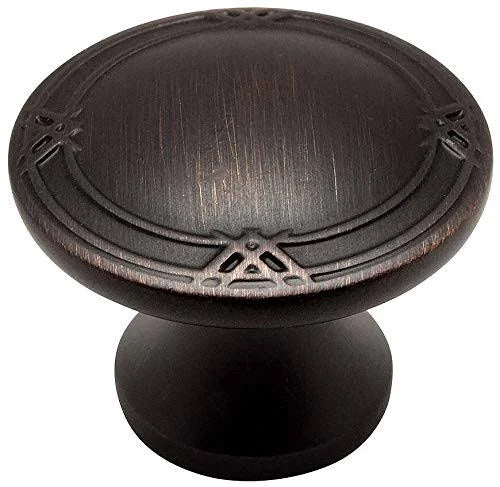 Oil Rubbed Bronze Round Cabinet Knob - 25 Pack Y5787