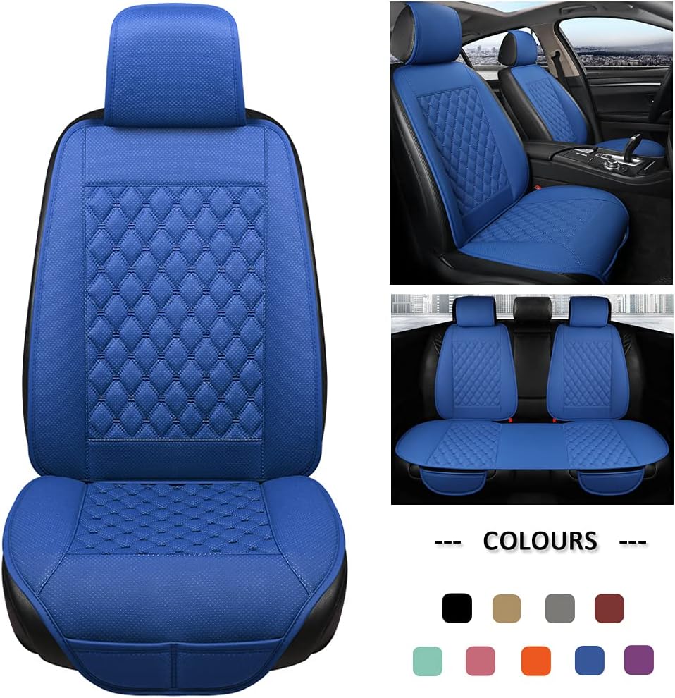 Blue Diamond Pattern Car Seat Covers V469