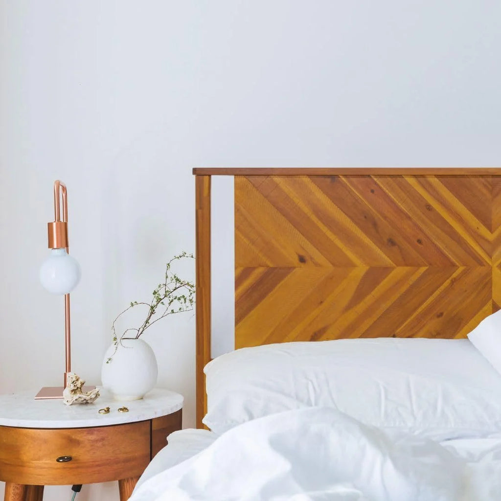 King Solid Acacia Wood Headboard Z728