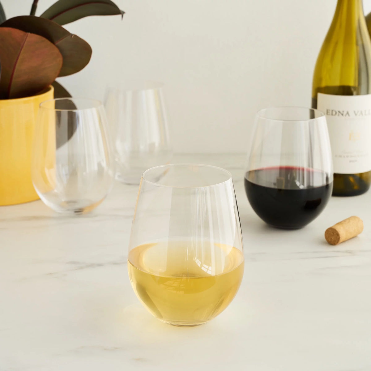 Stemless Crystal Wine Glasses X7362