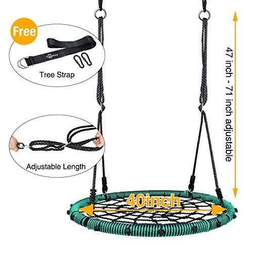 Spider Web Swing 40 inch with Steel Frame and 2 Hanging Straps S764