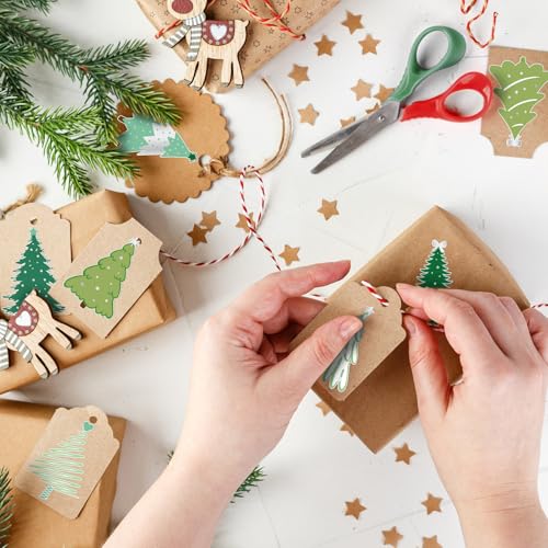 1000 Pcs Christmas Tree Stickers Self Adhesive Label Tag U537
