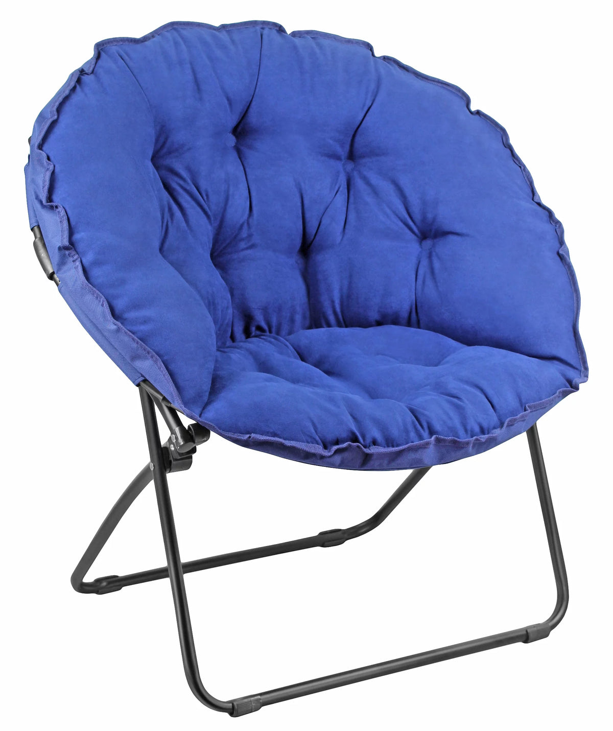 Blue Round Foldable Padded Chair D957