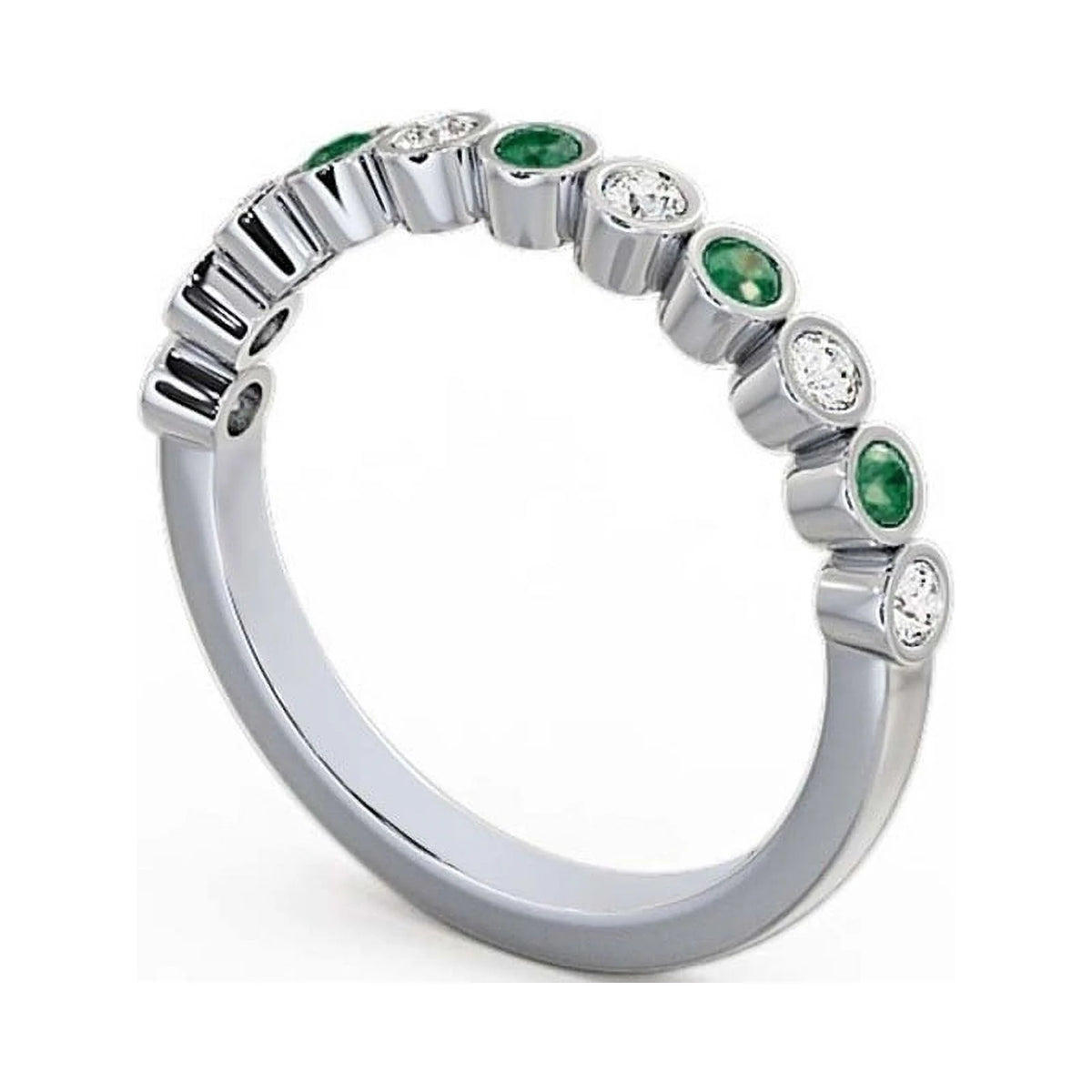 14K White Gold Diamond Eternity Band J4924