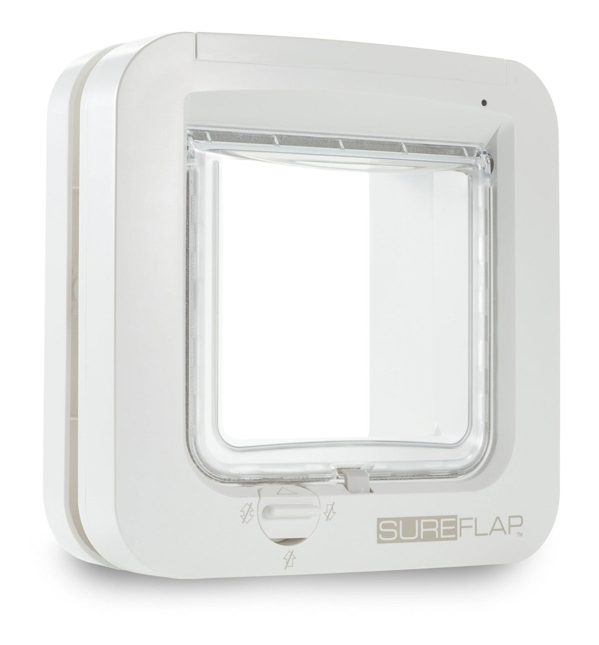 White Microchip Cat Flap S66925