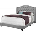 Queen Size Grey Linen Bed H535704
