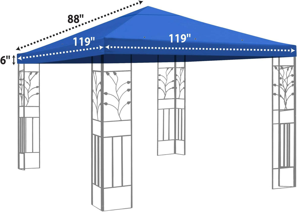 10'X10' Single Tier Blue Gazebo Canopy Top G4448