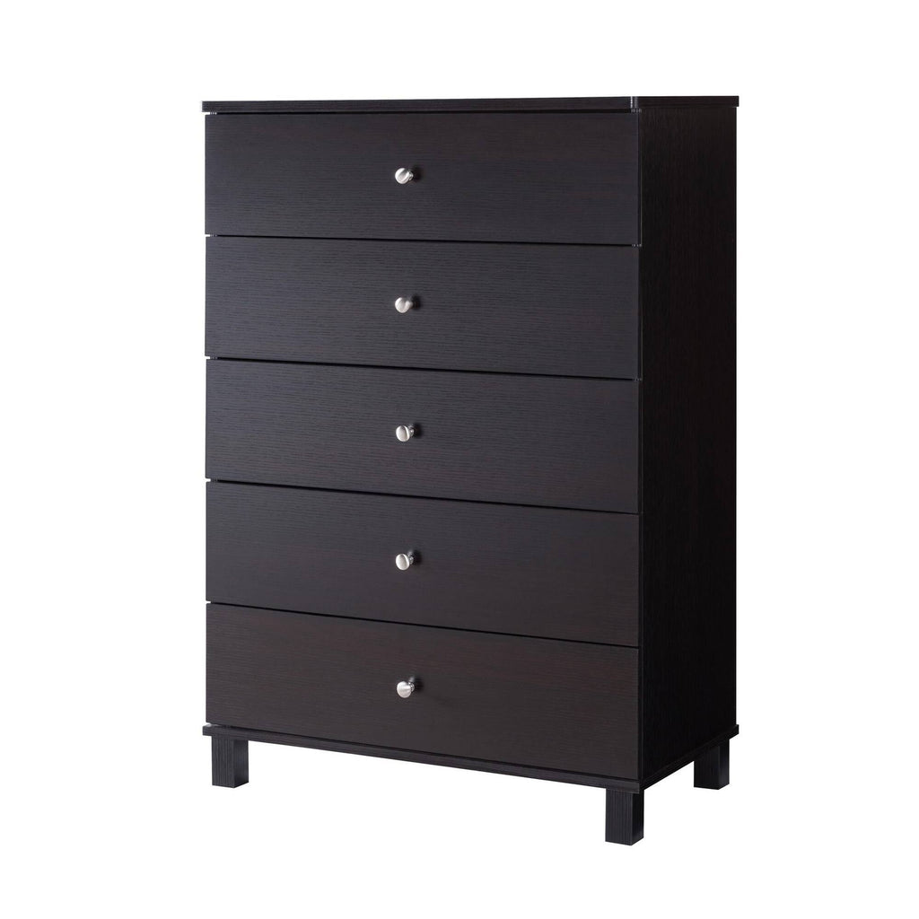 Dark Brown 5 Drawer Chest V2655
