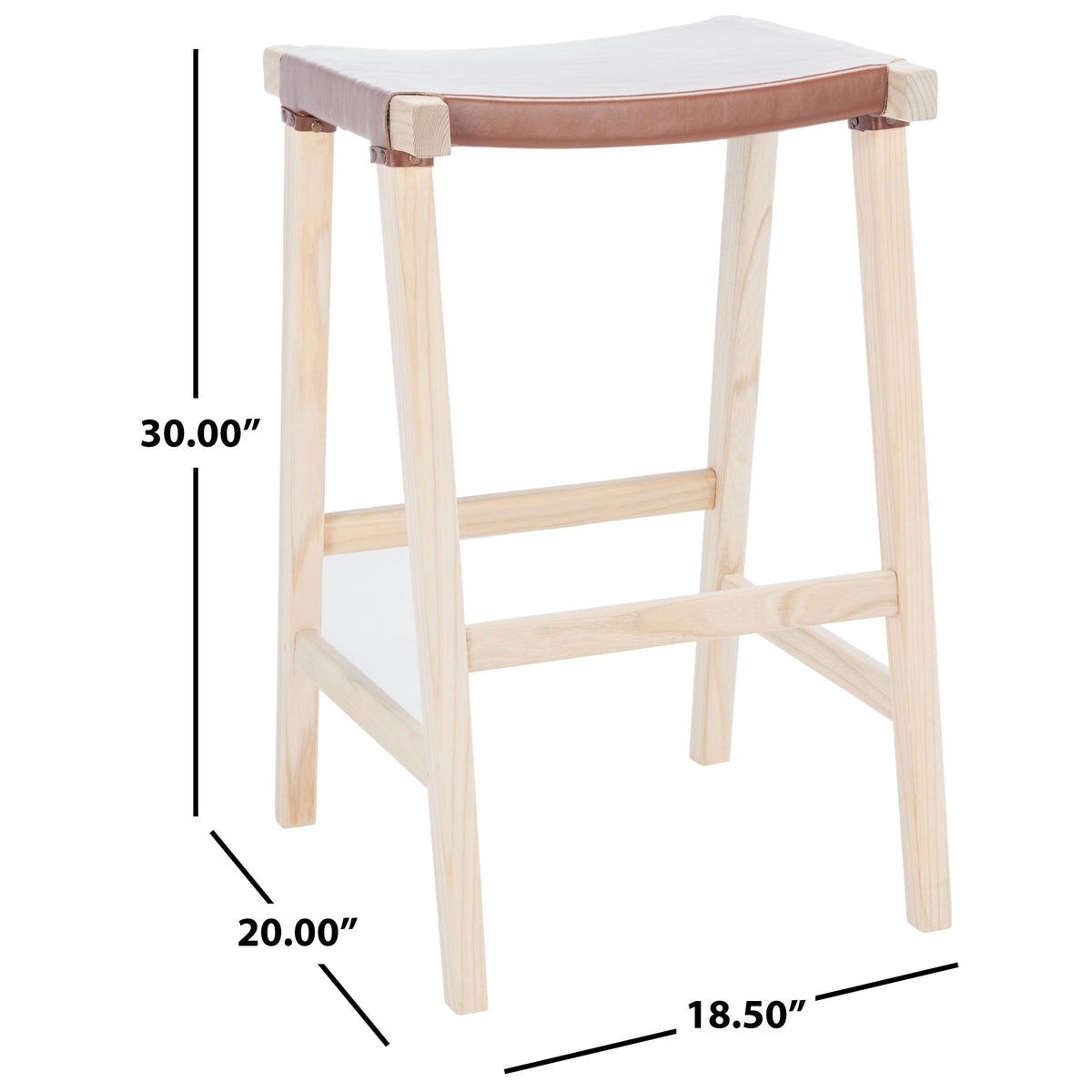 White Rectangle Bar Stool Y352