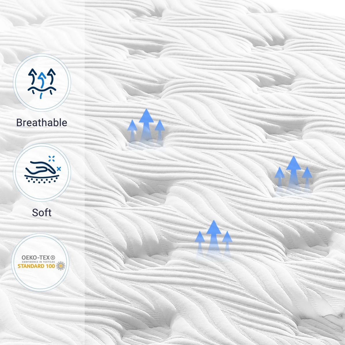 10'' Gel Memory Foam Pocket Spring Hybrid Mattress Full Size D715883