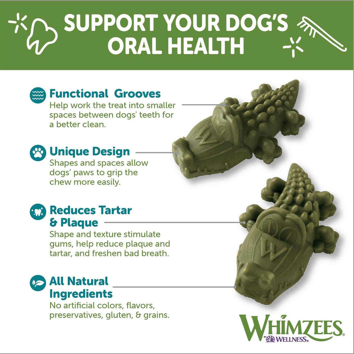 Alligator Dental Dog Treats R9562
