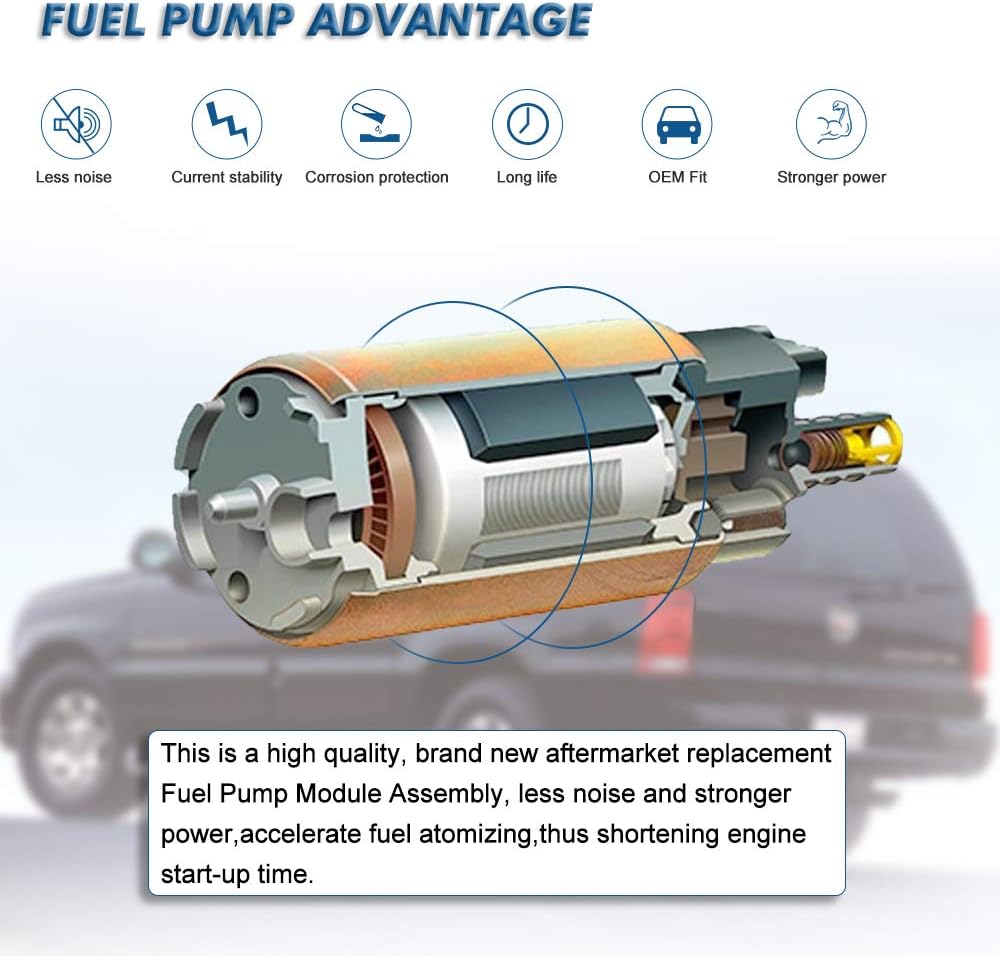 Electric Fuel Pump for Chevy Silverado 1500 GMC Sierra 1500, Pack of 2 M47739